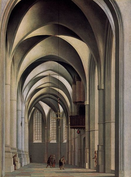 View of the ambulatory of the Grote or St. Bavokerk in Haarlem
